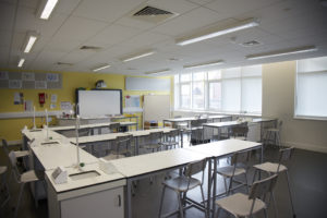 Photo showing a Science lab in Longfield Academy.